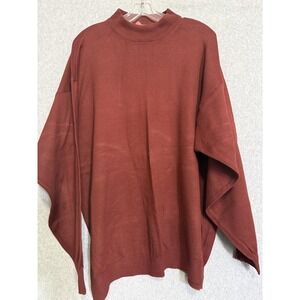 Giglio Rosso Sweater Womens Size XL Red Dolman Mock Neck Made In Italy